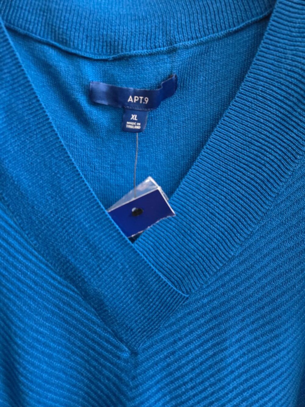 NWT APT9 Sweater - Jewel Blue - Size XL (fits like a 1X)